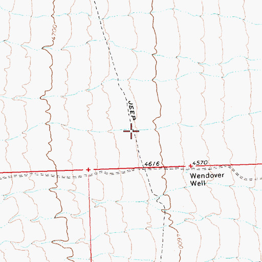 Topographic Map of Wendover Corral, NV