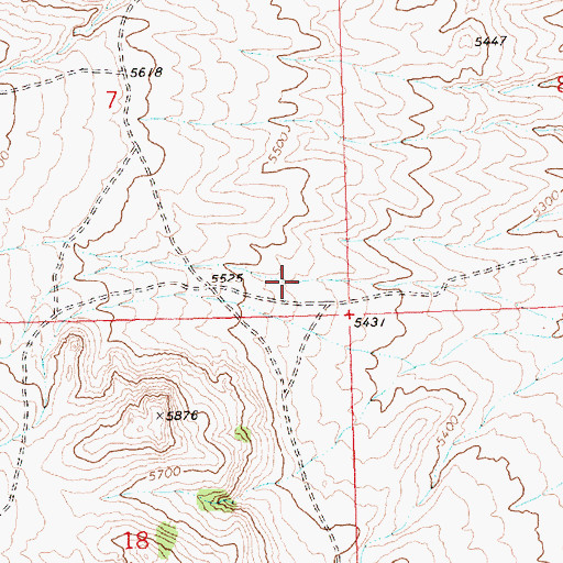 Topographic Map of Hillside Spring, NV