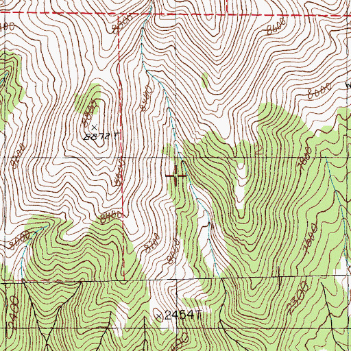 Topographic Map of Bosco Spring Number Two, NV