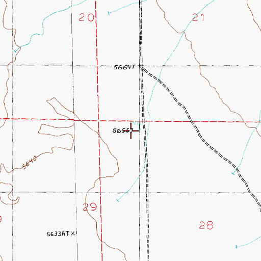 Topographic Map of Flat Well Number Fifty-Six, NV