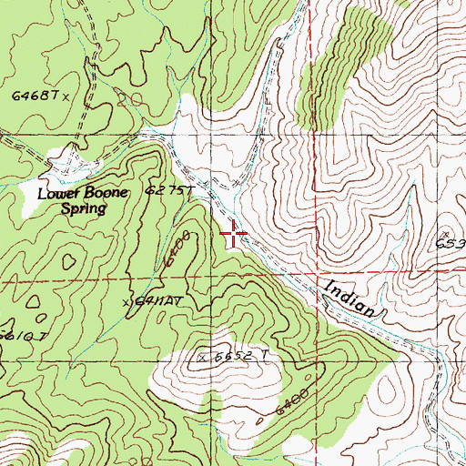 Topographic Map of Boone Canyon, NV