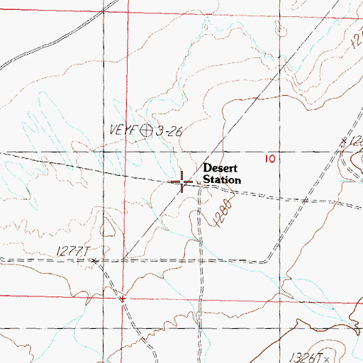 Topographic Map of Desert Station, NV