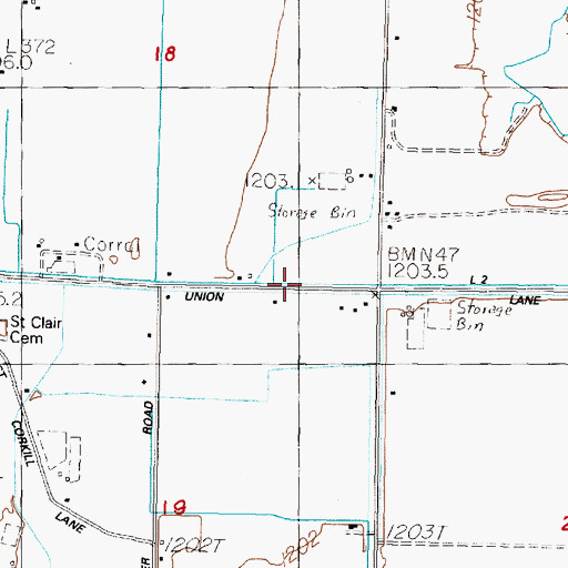 Topographic Map of L2 Drain, NV