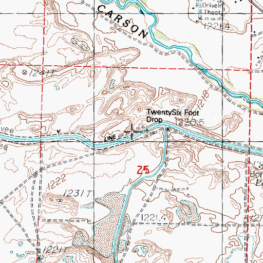 Topographic Map of Twenty Six Foot Drop, NV