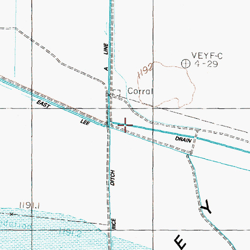 Topographic Map of East Lee Drain, NV