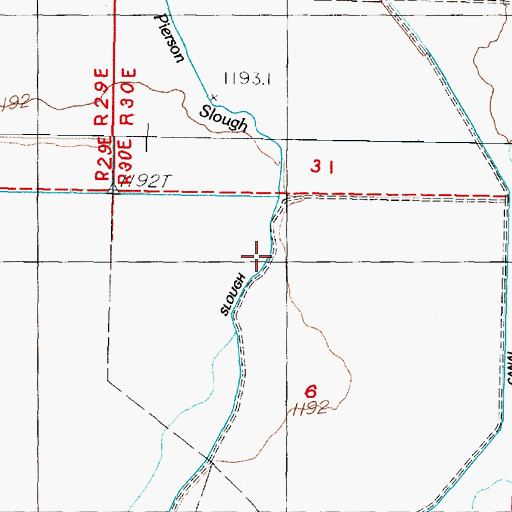 Topographic Map of Pierson Slough, NV