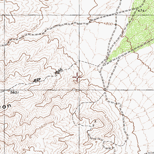 Topographic Map of Lucky Boy Canyon, NV