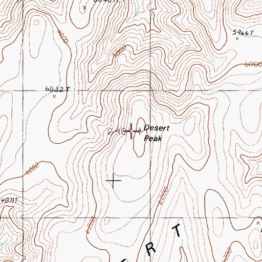 Topographic Map of Desert Peak, NV
