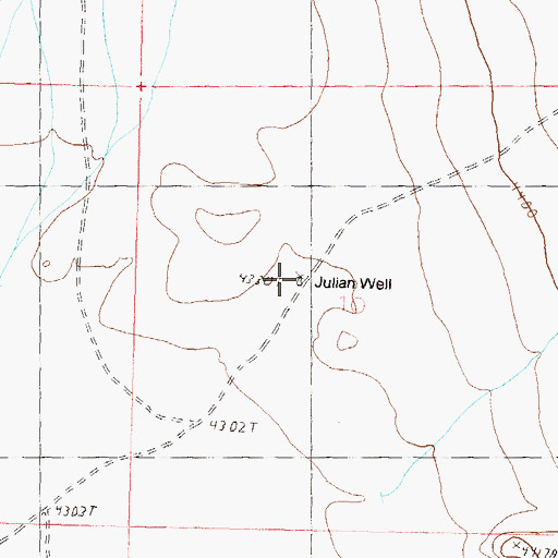 Topographic Map of Julian Well, NV