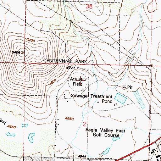 Topographic Map of Centennial Park, NV