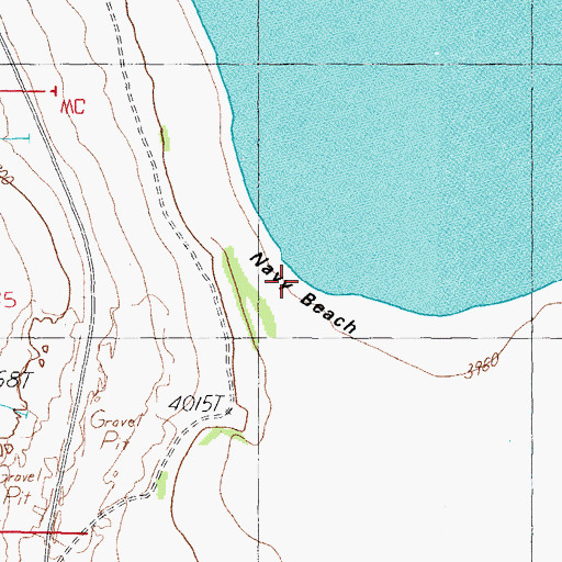Topographic Map of Navy Beach, NV