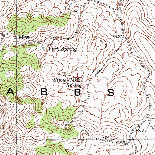 Topographic Map of Stone Cabin Spring, NV