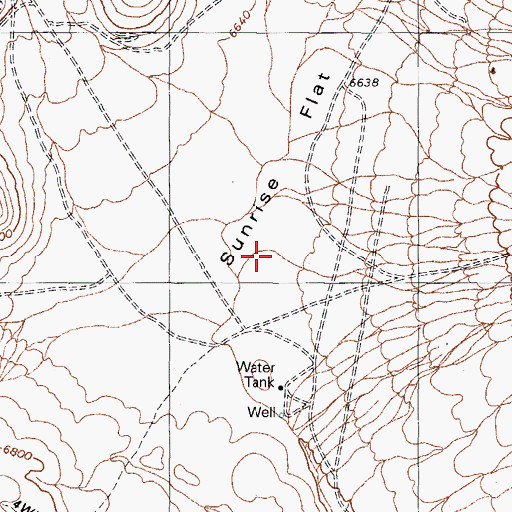 Topographic Map of Sunrise Flat, NV