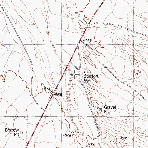 Topographic Map of Stinson Well, NV