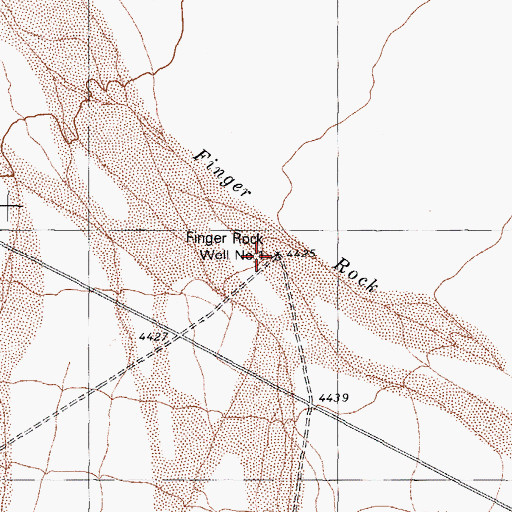 Topographic Map of Finger Rock Well Number 1, NV