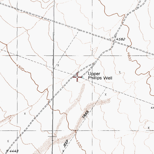 Topographic Map of Upper Phillips Well, NV