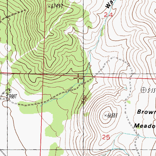 Topographic Map of Water Canyon, NV