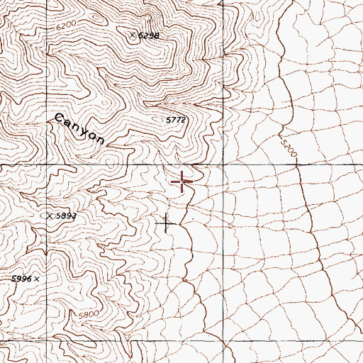 Topographic Map of Contact Canyon, NV