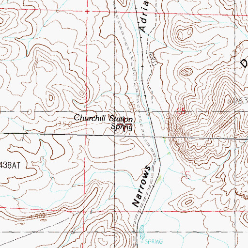 Topographic Map of Churchill Station Spring, NV