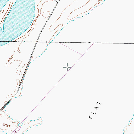 Topographic Map of Goose Lake Bypass, NV