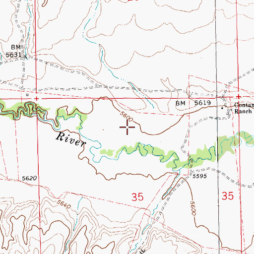 Topographic Map of Willming Valley, NV