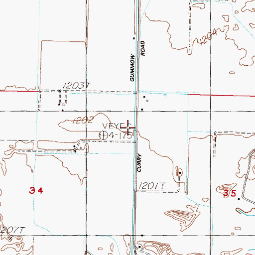 Topographic Map of Gummow Drain, NV