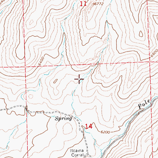 Topographic Map of Union Spring, NV