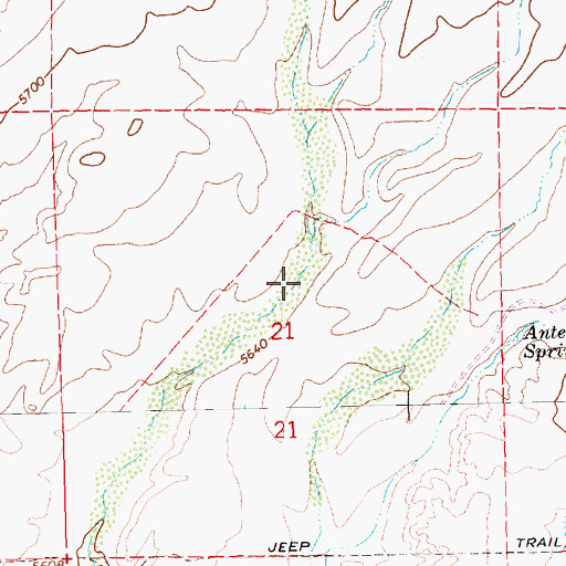Topographic Map of West Antelope Spring, NV