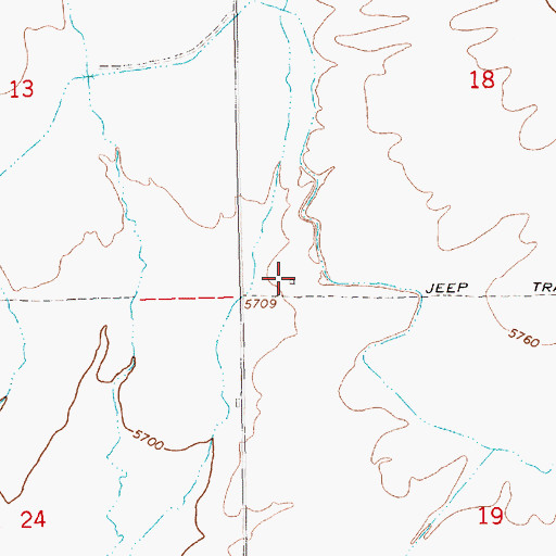 Topographic Map of Uhlig Ranch, NV