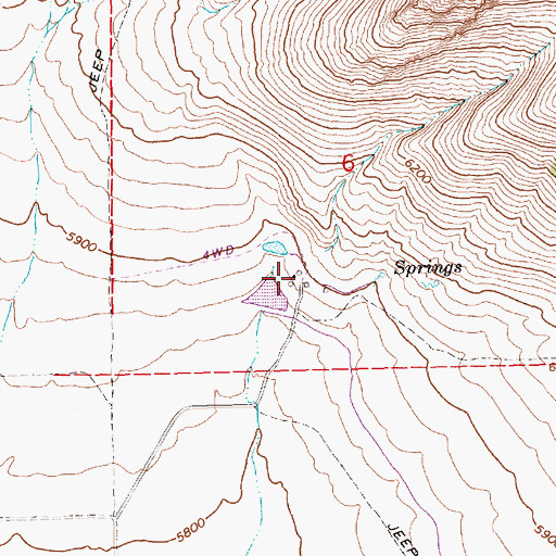 Topographic Map of Thurston Ranch, NV