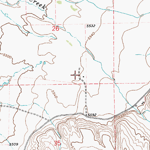 Topographic Map of Deer Horn Ranch, NV