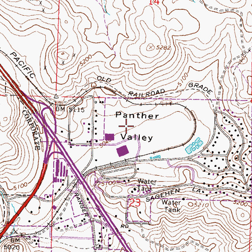 Topographic Map of Panther Valley, NV
