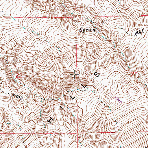 Topographic Map of West Peak, NV