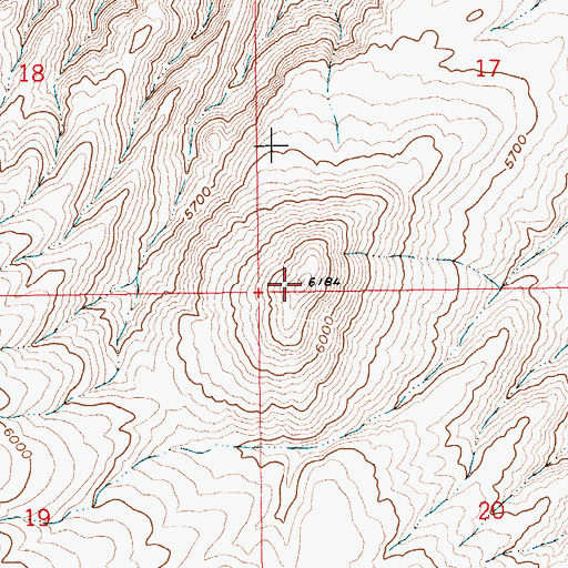 Topographic Map of East Peak, NV