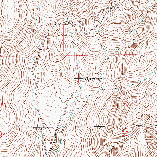 Topographic Map of Mud Springs, NV