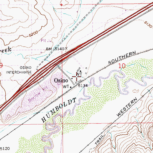 Topographic Map of Osino Ranch, NV