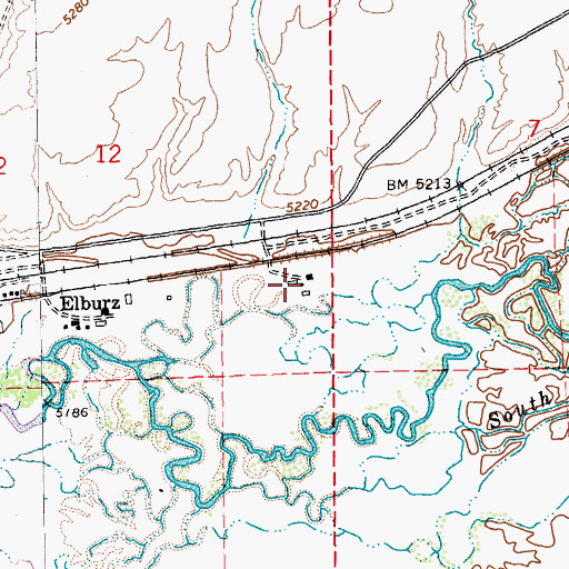Topographic Map of Glaser Ranch, NV