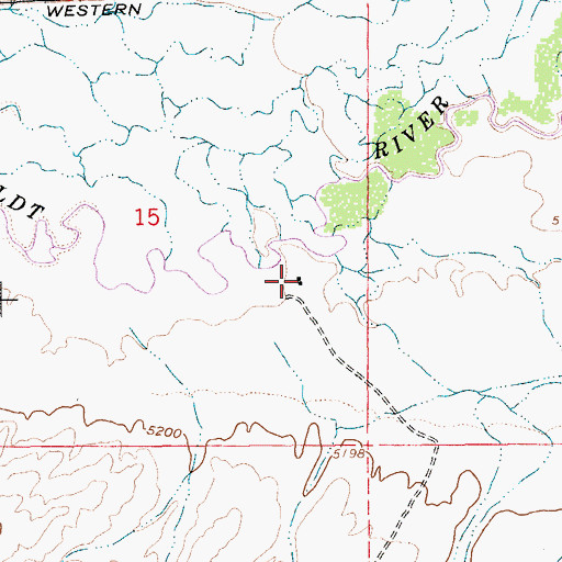 Topographic Map of Elmore Ranch, NV