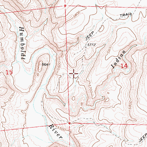 Topographic Map of Beaver (historical), NV