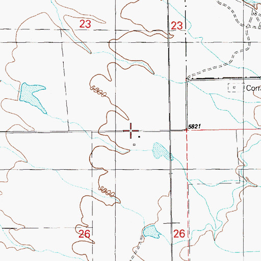 Topographic Map of Sleeman Ranch, NV