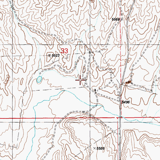 Topographic Map of Reed Ranch, NV