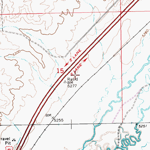 Topographic Map of Rasid (historical), NV