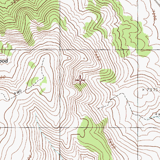 Topographic Map of Springtime Springs, NV