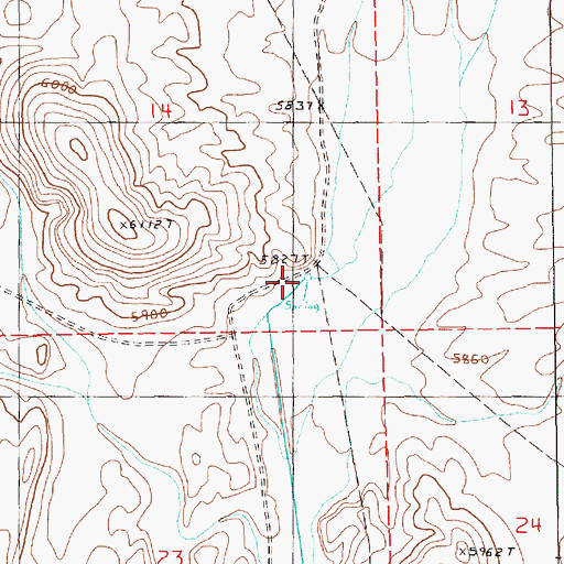Topographic Map of Big Bull Spring, NV