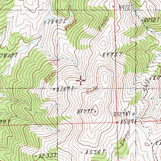 Topographic Map of Lost Spring, NV