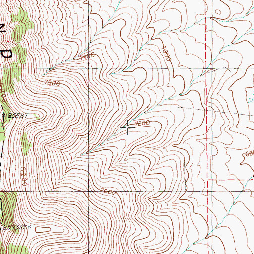 Topographic Map of Cottonwood Spring, NV