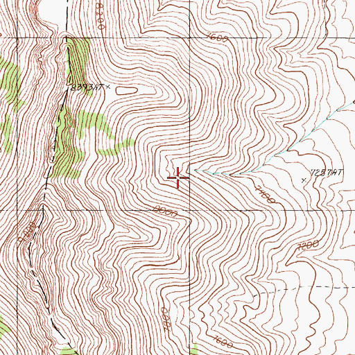 Topographic Map of Rock Springs, NV