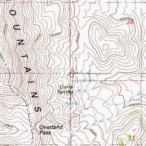 Topographic Map of Heath Spring, NV