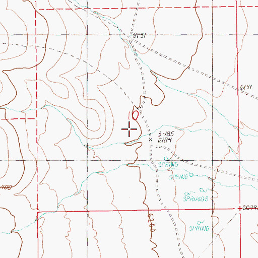 Topographic Map of Meadow Springs, NV