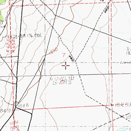 Topographic Map of Fera Fortysix, NV